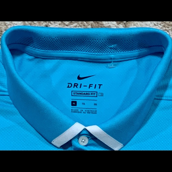 SOLD!!!!! Nike Mens Dri-FIt Vapor Blue Golf Polo Shirt XL - Picture 10 of 10
